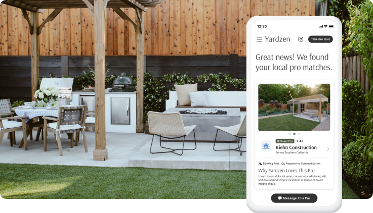 A beautifully remodeled yard